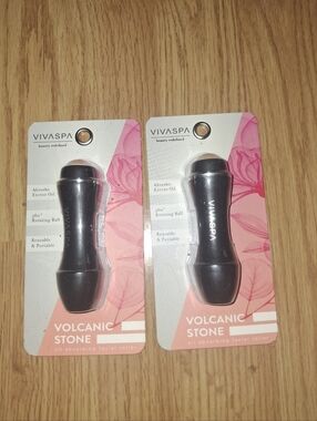 Volcanic Stone Oil-Absorbing Facial Roller - Black (2 Pack)